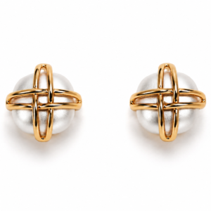 Contemporary Pearl Stud Earring
