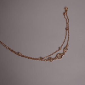 Rose Gold Teardrop Crystal Bracelet