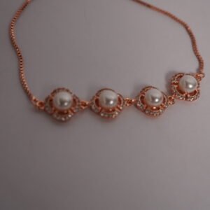 Rose Gold Pearl Blossom Bracelet
