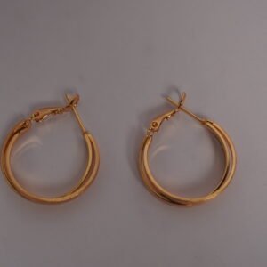 Gold Plated Layered Hoop Earring